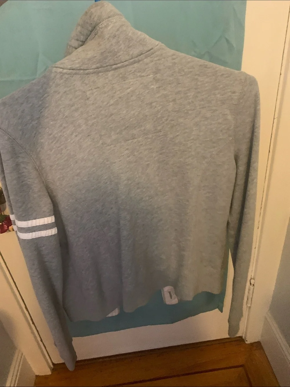 Abercrombie & Fitch Light Gray Kids' Snap-Front Jacket with Stripe Detail